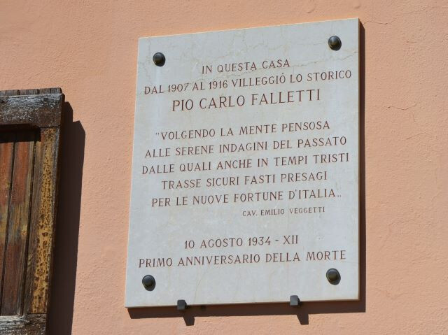 Lapide sulla casa di Emilio Veggetti