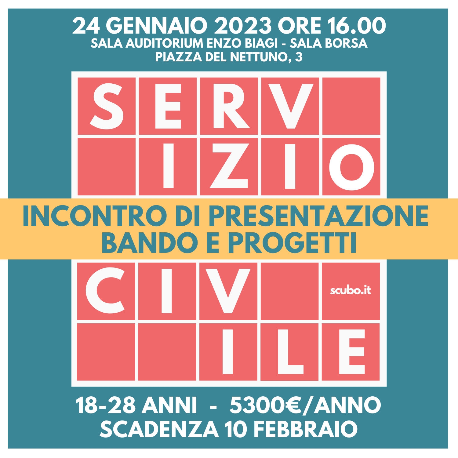 copertina di Presentazione del bando di Servizio Civile