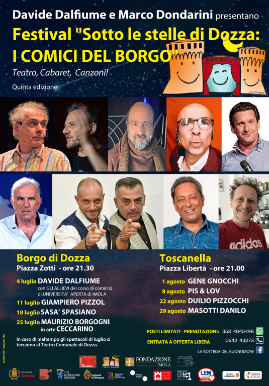 copertina di Sotto le stelle di Dozza: I comici del Borgo 2024