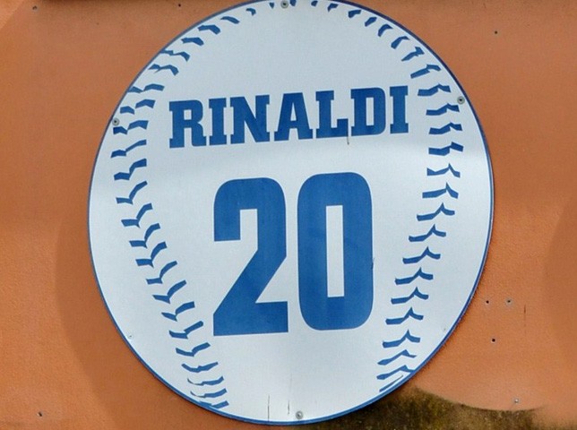 Alberto “Toro” Rinaldi celebrato allo stadio del baseball "G. Falchi" (BO)