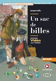 copertina di Un sac de billes
Joseph Joffo, adaptation de Jérôme Lechevalier, illustrations de Laura Scarpa, Cideb, 2019