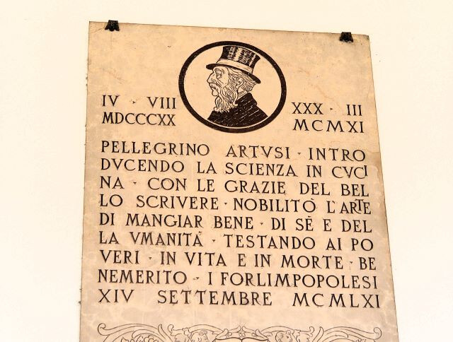 Lapide sulla casa di Pellegrino Artusi