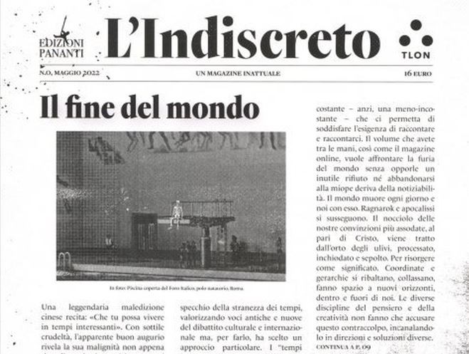 copertina di L'Indiscreto. Il fine del mondo