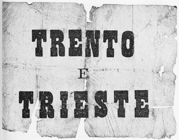 Foglietto irredentista diffuso a Milano nel 1878