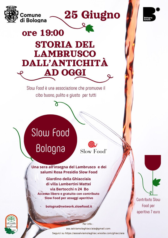 immagine di Storia del Lambrusco dall’antichità ad oggi in compagnia di Slow Food Bologna