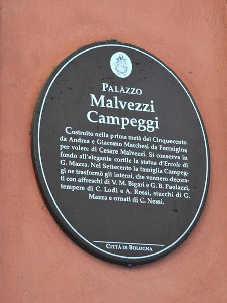 Palazzo Malvezzi Campeggi - cartiglio