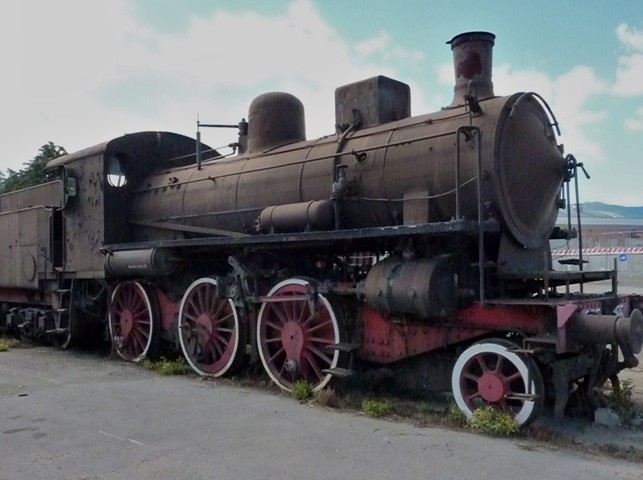 Locomotiva a vapore della Porrettana in deposito a Pistoia