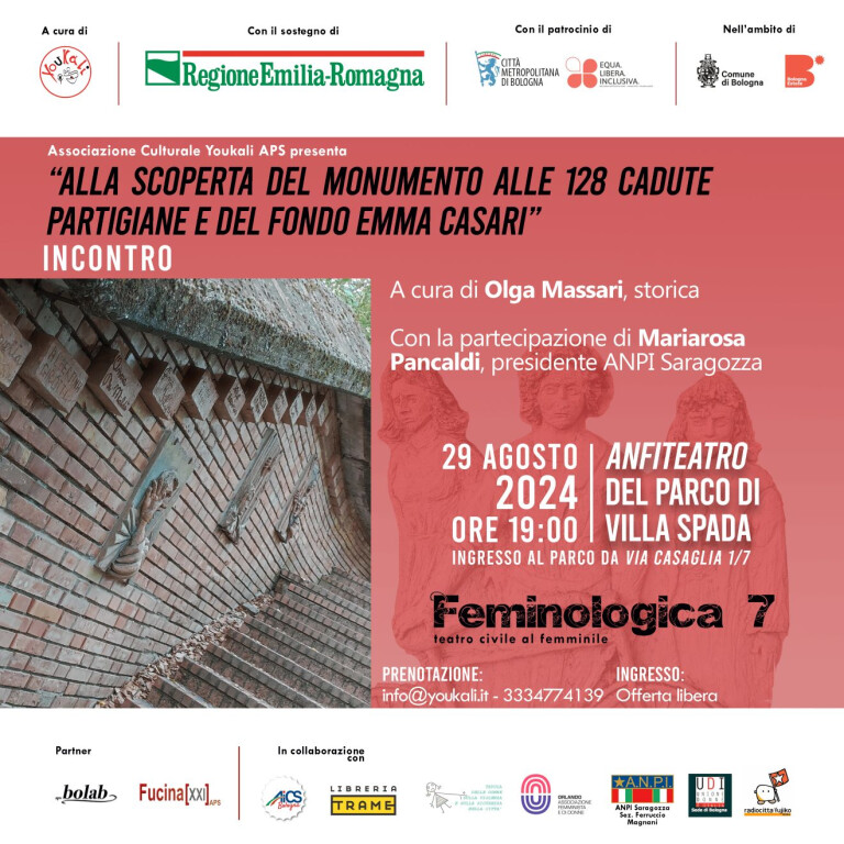 copertina di Alla scoperta del Monumento alle 128 cadute partigiane e del fondo Emma Casari