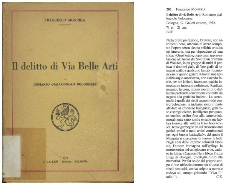 Francesco Monpria, Il delitto di Via Belle Arti (1932)