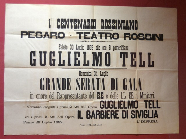 Rappresentazione del "Guglielmo Tell" a Pesaro per il centenario rossiniano 