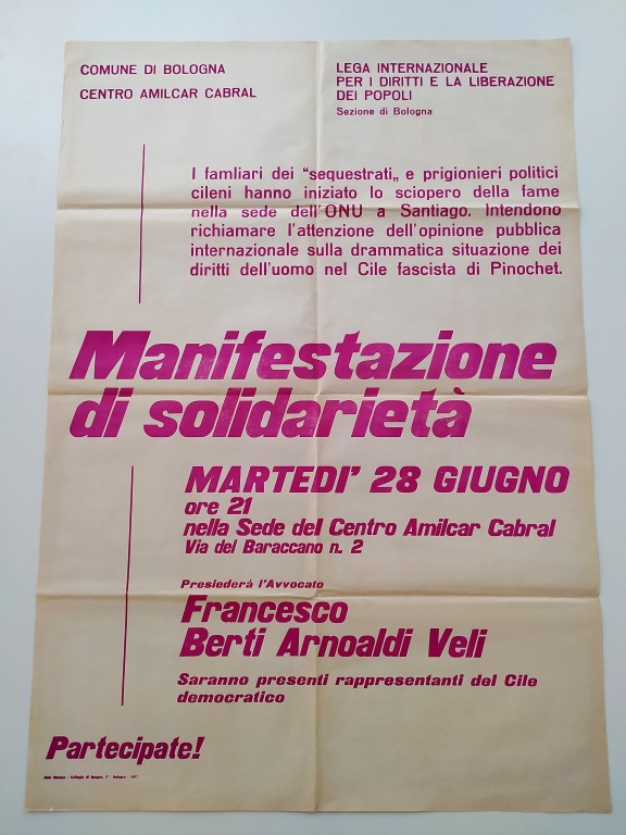 immagine di Manifesto manifestazione di solidarietà