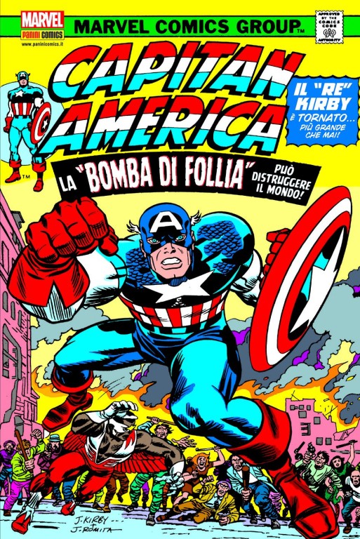 copertina di Jack Kirby, Capitan America omnibus, Modena, Panini comics, 2016