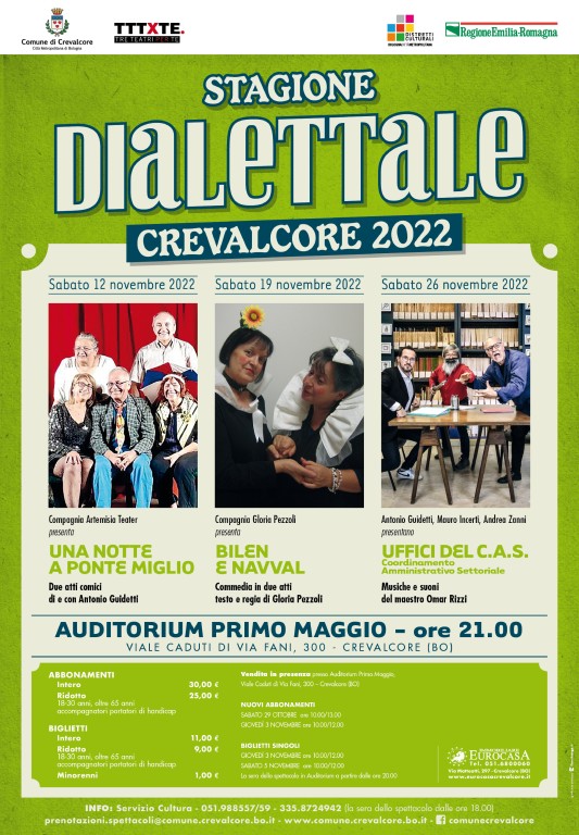 copertina di Teatro di Crevalcore - Stagione dialettale 2022/23