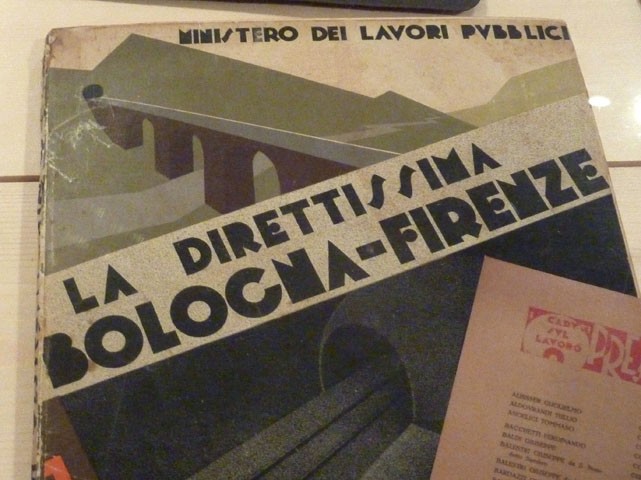 Fascicolo del Ministero dei Lavori Pubblici sulla Direttissima Bologna-Firenze - Fonte: Mostra Giulio Ulisse Arata - Bologna 2012
