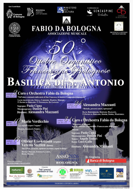 50° Ottobre Organistico Francescano Bolognese 