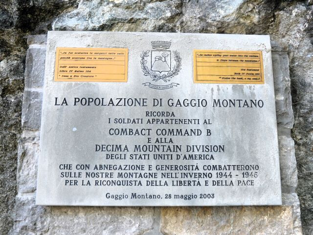 Ai soldati del Combat Command B e della Decima Mountain Division USA