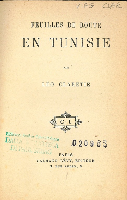 copertina di Feuilles de route en Tunisie