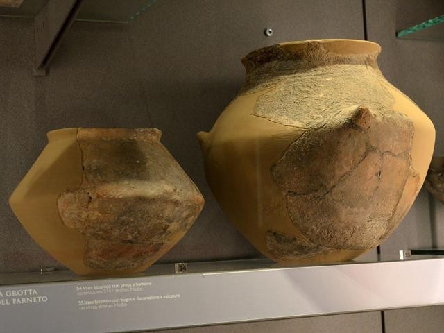 Vasi biconici provenienti dagli scavi della Grotta del Farneto 