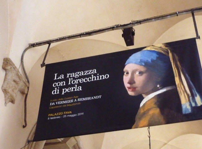 Mostra "La ragazza con l'orecchino di perla" - Bologna 2014 - Ingresso di Palazzo Fava
