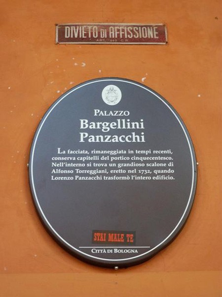 Palazzo Bargellini Pallavicini Panzacchi - cartiglio