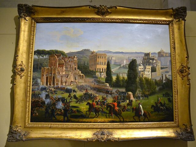 La battaglia del Gianicolo presso il Casino dei Quattro Venti