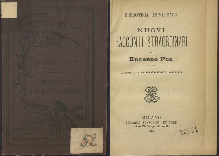 image of Edgar Allan Poe, Nuovi racconti straordinari (1885)