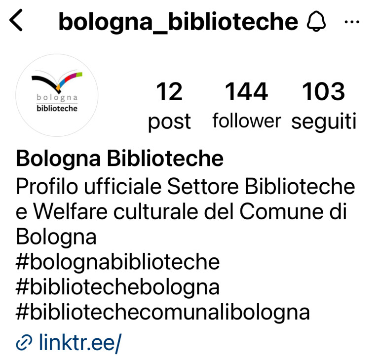 image of Bologna Biblioteche è su Instagram