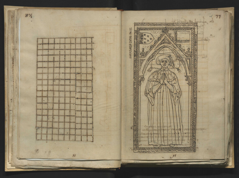 Ms.&nbsp;B.149, c. 45 recto visibile in trasparenza, c. 46 recto