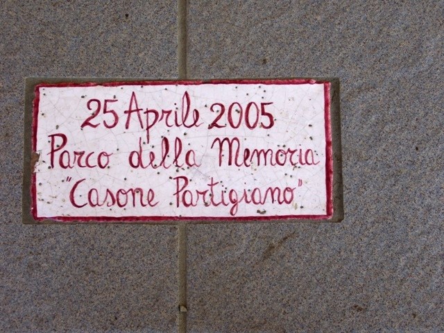 Targa commemorativa del Parco della Memoria - 2005