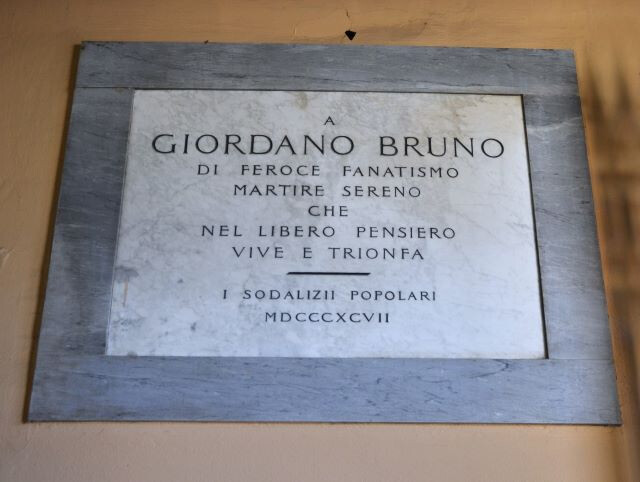 Lapide per Giordano Bruno