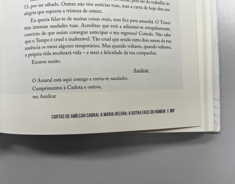 Cartas de Amílcar Cabral a Maria Helena - particolare