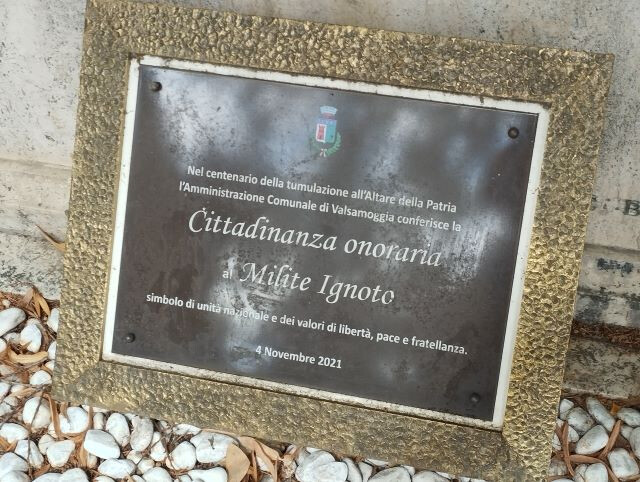 Cittadinanza onoraria al Milite Ignoto