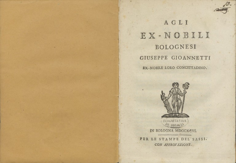 image of Giuseppe Gioannetti, Agli ex-nobili bolognesi (1796)