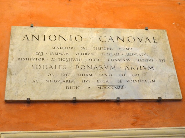 Lapide per Antonio Canova 