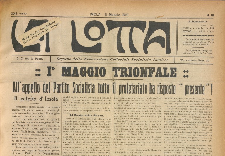 Imola, «La lotta» (11 maggio 1919)