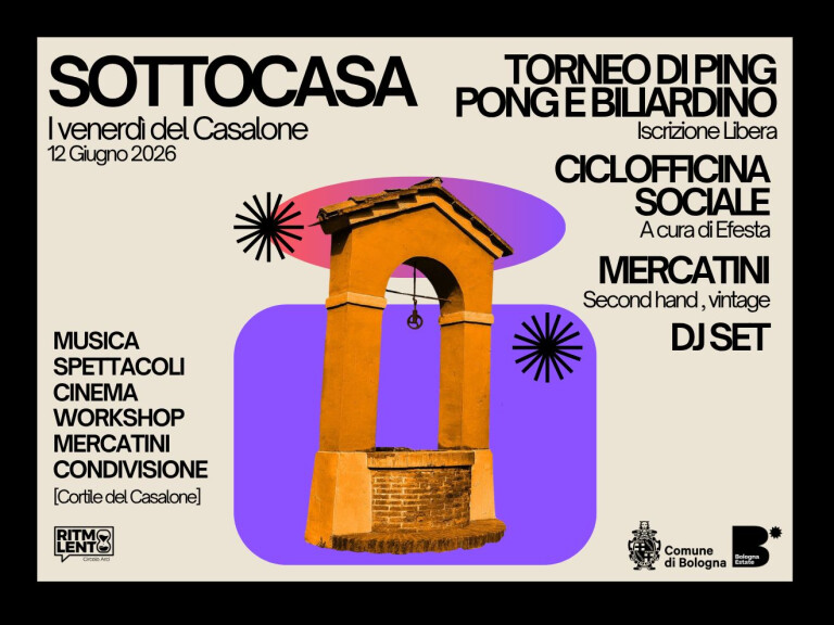 copertina di SOTTOCASA – i venerdì del Casalone | Evento del 12 giugno