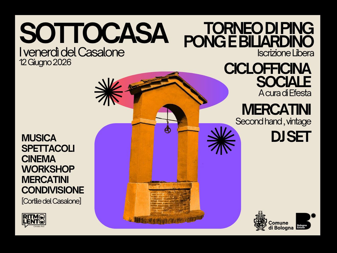 SOTTOCASA – i venerdì del Casalone | Evento del 12 giugno