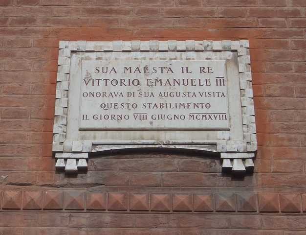 Ricordo della visita del re Vittorio Emanuele III alla Casa del Soldato l'8 giugno 1918