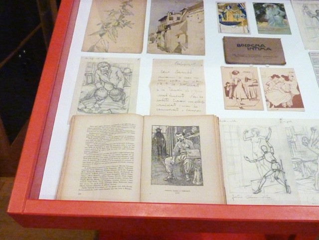 Opere di A. Baruffi e di altri esposte nella mostra "Sotto il segno di Alfonso Rubbiani" - Biblioteca di San Giorgio in Poggiale (BO) - 2103-14