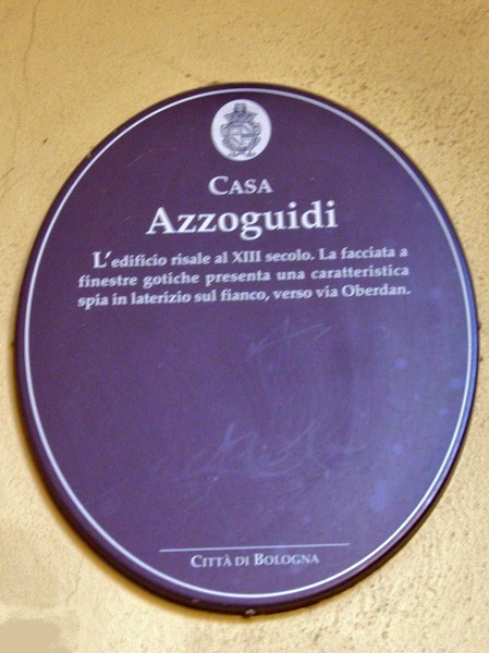 Casa Azzoguidi - cartiglio