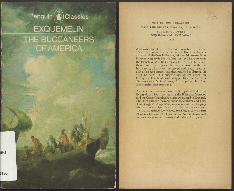 image of Alexandre Olivier Exquemelin, The buccaneers of America (1969)