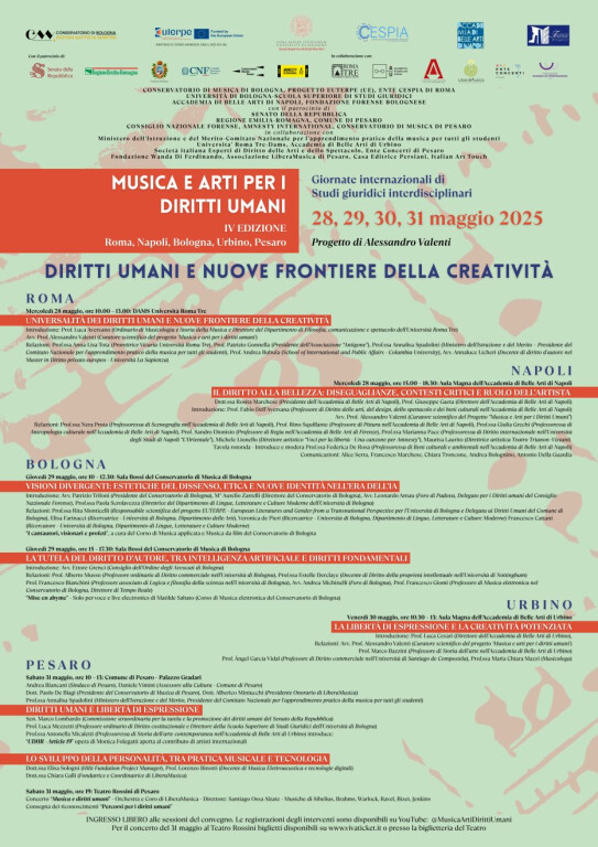 copertina di Musica e Arti per i Diritti Umani