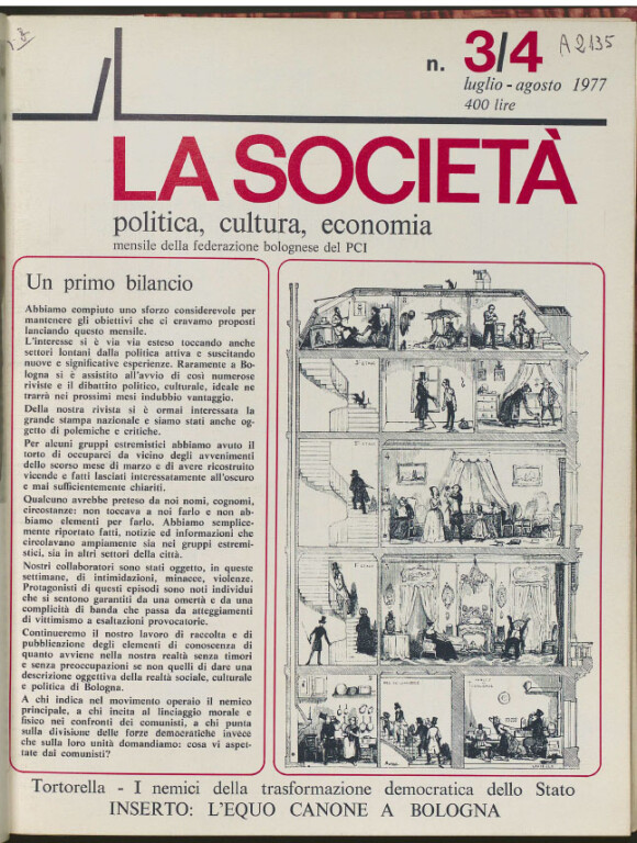 Sul dissenso a Bologna , «La società», n. 3/4, luglio/agosto 1977, p. 3-4.