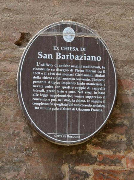 Ex chiesa di San Barbaziano - cartiglio