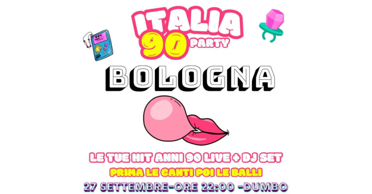 copertina di Italia 90 party Bologna