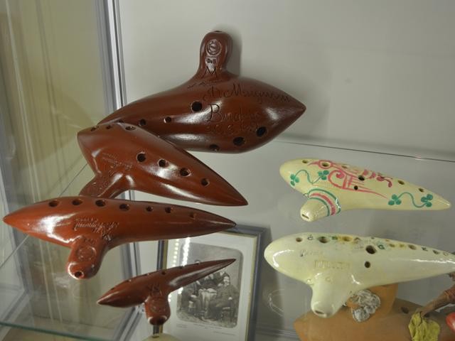 Ocarine esposte al Museo dell'Ocarina 