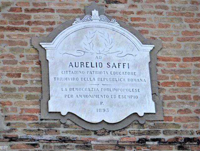 Lapide per Aurelio Saffi