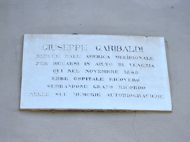 Lapide a ricordo della sosta di Garibaldi