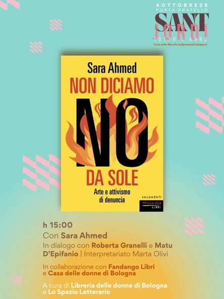 Sant Jordi tutto l'anno! Festa delle librerie indipendenti bolognesi  ottobre 2026 3