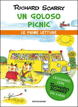 copertina di Un goloso picnic
Tanti auguri, nonna!
Andiamo al lavoro
Un allegro carnevale
Richard Scarry, Mondadori, 2012
dai 3 anni